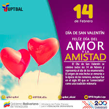 14 de febrero Día del Amor y la Amistad